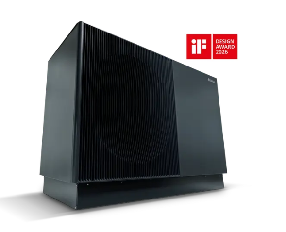 Neue schwarze Vaillant aroTHERM perform Wärmepumpe