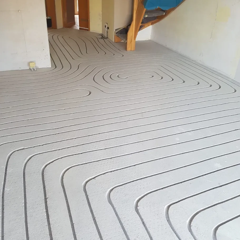 gefräßte Fußbodenheizung 1